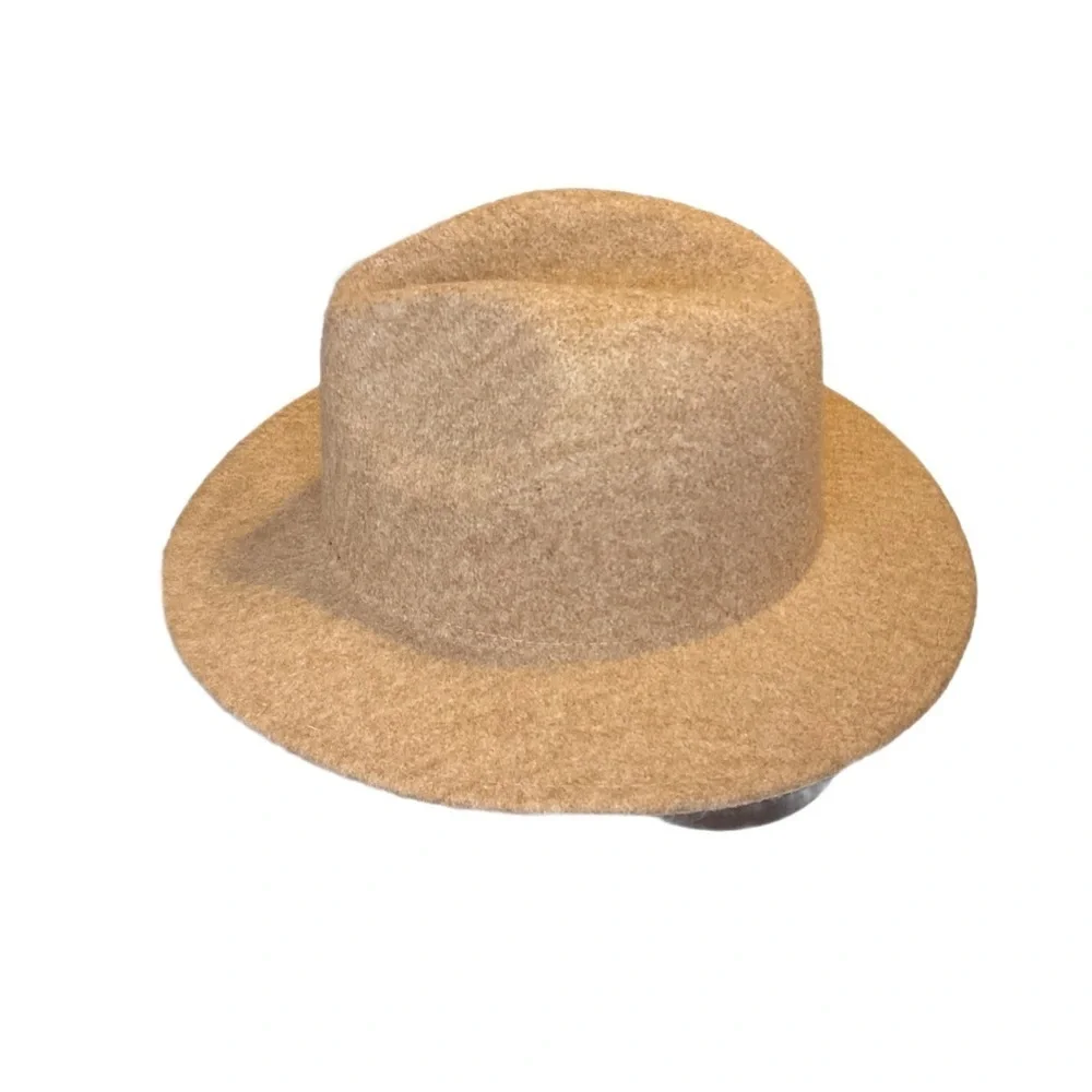 Wool Tan Fedora Hat